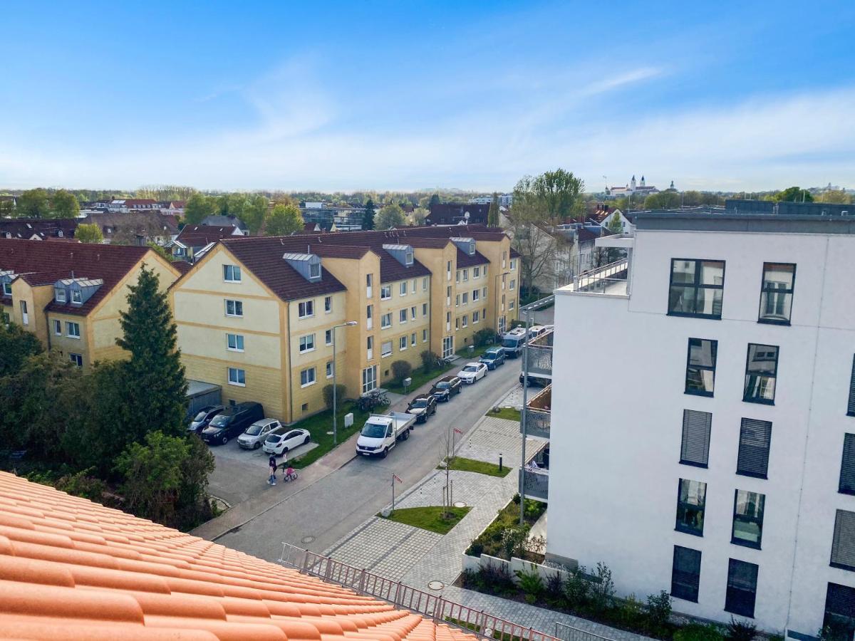 Modern & Stylisch - Penthouse-Feeling Nahe Flughafen Muenchen Apartamento Freising Exterior foto